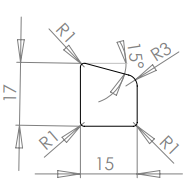 A1 17 x 15 mm